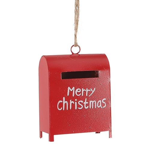 Didiseaon Fröhlicher Weihnachtsbaumschmuck Mini-Retro-Briefkasten Weihnachtsbaum-Hängeanh nger Für Neujahr Saisonale Festliche Urlaubsparty-Dekoration Rot