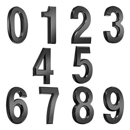 Briefkastennummern, Metall 3D 0–9 Set Adressnummern | Haushaltszubehör Zahlenschilder für Zimmer, Häuser, Büros, Briefkästen, Lingjiong