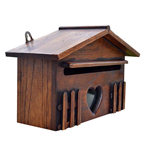 1PC wasserdichte Outdoor Holz Briefkasten Brief Mailbox Abschließbare Wand Mail Box Sichere Briefkasten Garten Home Dekoration