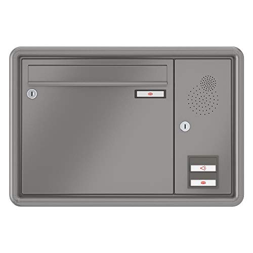 RENZ / RS3000 / Unterputz-Briefkastenanla ge Einbau-Briefkasten/RAL-Fa rbe 9007 / Volumen 17 L/Sprechsieb rechts/Dein-Briefkasten.d e