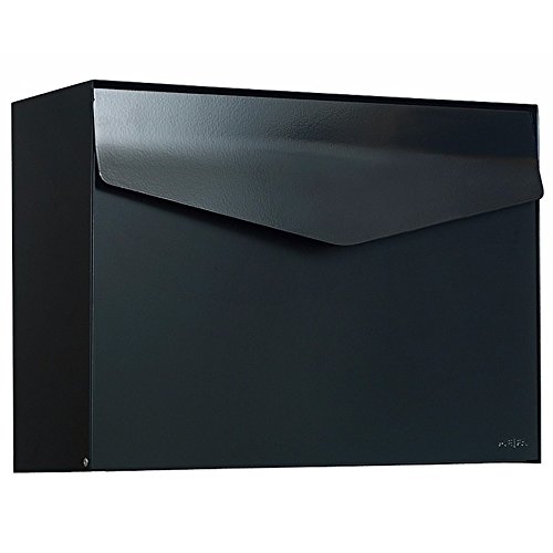 MEFA Briefkasten Letter (112) Tiefschwarz RAL 9005 Wandbriefkasten