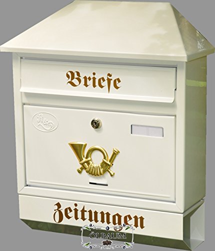 BTV Schöner Design Briefkasten W/w Design Briefkästen mit Deckel Abdeckung als Schutz für Zeitungen für alle kreisrunden Zeitungsfächer oder Zeitungsrollen