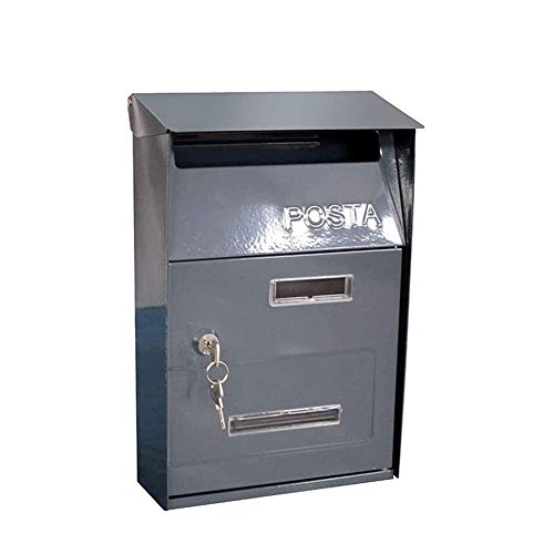 Wandmontierter Briefkasten, Briefkästen, Briefkasten für den Außenbereich, hohe Sicherheit, Metallverriegelung, Wandbriefkasten, Büro, Kommentar, Briefeinwurf, Dropbox, Kommentarbox