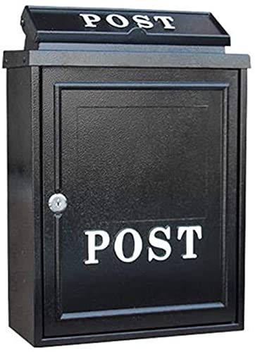 Briefkästen Aluminium abschließbar Secure Mail Briefkasten Briefkasten Briefkasten Retro Vintage Metall Briefkasten Garten Ornament Drop Box (Farbe: C)