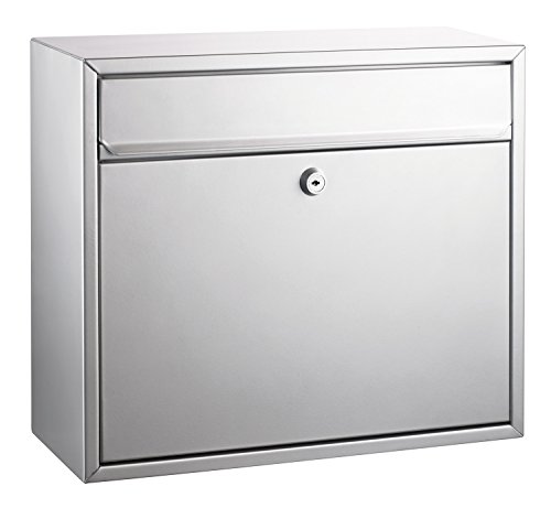 Alco-Albert 8601 Briefkasten, silber lackiert, ca. 31 x 36 x 15 cm