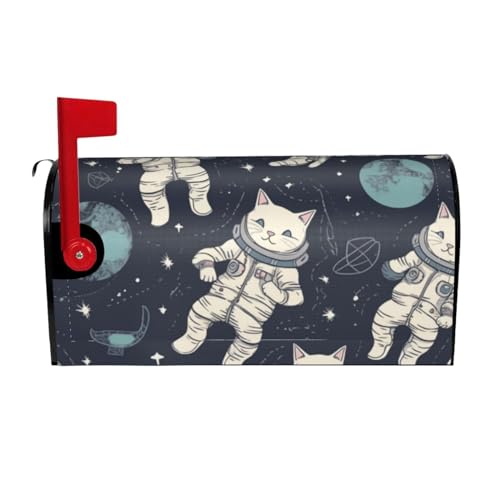 Willkommensbriefkasten-Ab deckung, lustige Katze, Astronaut, magnetische Briefkasten-Abdeckung, dekorativer Urlaub, Briefkasten, Abdeckung für Zuhause, Outdoor, Garten, dekorativ