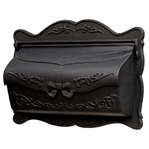 Schlüsselkasten Vintage-Briefkasten for den Außenbereich, regenfeste Post- und Sammelbox for die Wandmontage, for Schlüssel for Kautionszahlungen nach Geschäftsschluss, Briefeinwurf (Color : Black)