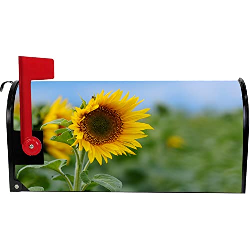 CUSENA Briefkasten-Abdeckung, magnetisch, Briefkasten, Garten, Hof, Heimdekoration, für den Außenbereich, Briefkasten, Sonnenblumen-Design, Standardgröße, Gartenhof-Dekoration, 45 x 52 cm