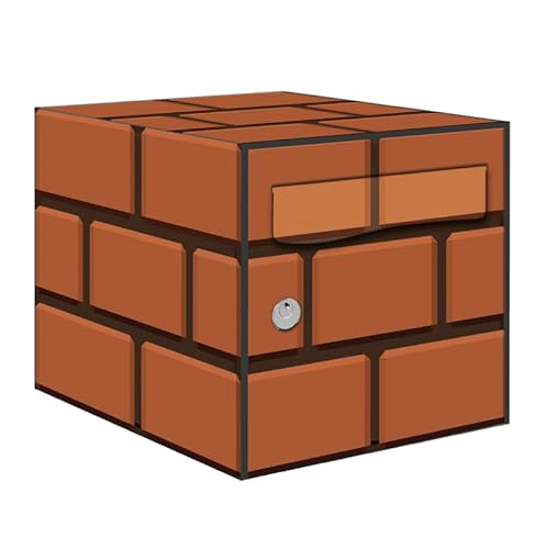 HADEXIA Aufkleber / Sticker für Briefkasten, Motiv  Brique, Braun Mario Kit , 5-seitig