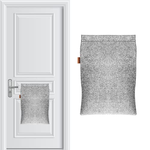 BlezLiving Briefschlitz Abdeckung Reißfest Ohne Schraube Postfänger, Zeitungsfach, Briefkasten-Postsammler und hochwertiger Brief-, Post-Aufbewahrungssack Anthrazit für die Tür (Basic Grau)