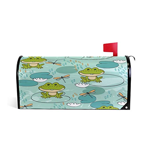 Hunihuni Magnetischer Briefkasten-Überzug, süßer Frosch Libelle Briefkasten-Wrap-Dekorati on