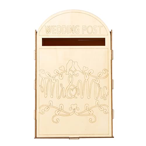 kawehiop Exquisite Kartenbox für Hochzeiten, romantische Briefkasten-Container-Box en mit Behältern, Ornament-Karten-Container für Partyzubehör, JM01614