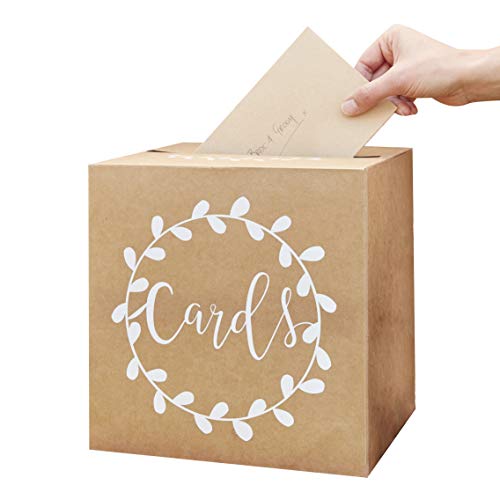 Miss Lovely Geldbox Briebox Hochzeitsbox Cards in braun im Rustikal Vintage Stil - ideal für Kuverts, Hochzeits-Karten & Geld-Geschenke zur Hochzeit, Geburtstags-Umschläge, Sammel-Box