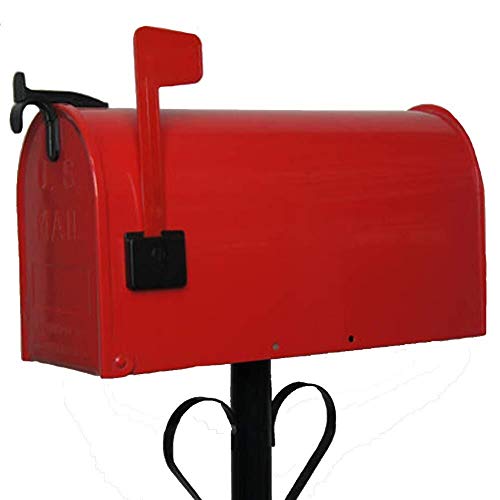 Briefkasten Outdoor Amerikanischer Standard Briefkasten Dekoration Brief Zeitungsbox Milchbox Wetterfest Außenbriefkasten für Schulen/Postbüro/Wohnung en (Farbe: Rot)