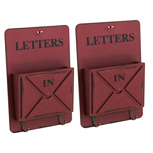 Cabilock 2 Stücke Wand Aufbewahrungsbox Wandhalterung Briefkästen Wandhalterung Schlüsselhalter Retro Schlüsselbund Post- Schlüsselhalter Amerikanischer Briefkasten Schlüssel-