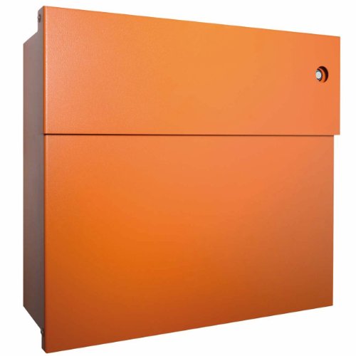 Radius Briefkasten Letterman 4 orange mit LED-Klingel blau 560 A-KB