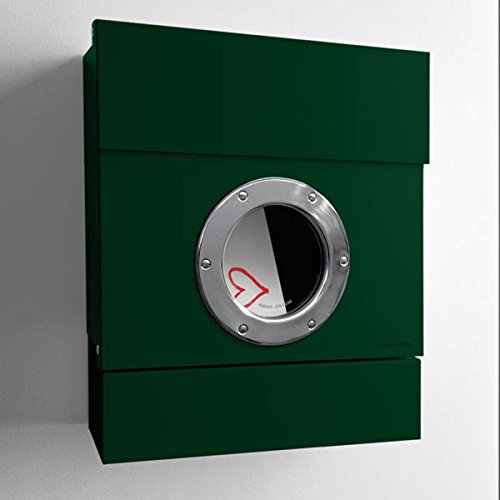 Radius Briefkasten LETTERMAN II dunkelgrün mit Zeitungsrolle