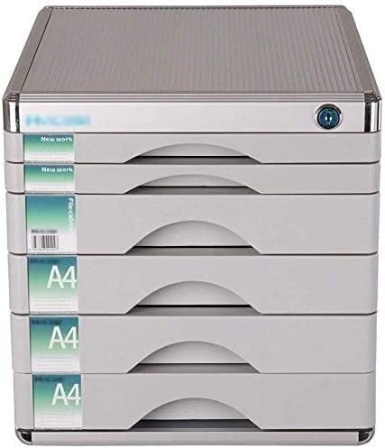 Moderner Briefkasten, Schreibtisch-Organizer, Home-Office-Desktop-Akten aufbewahrungsbox, Desktop-Aktenschrank, sechsschichtiger A4-Büro-Aktenschrank aus Kunststoff mit Schloss, Aktenschrank aus Alumin
