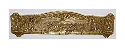 Graf von Gerlitzen Antik Messing Tür Briefkasten Briefschlitz Briefeinwurf L3P