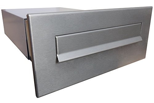 B-042 Edelstahl Mauerdurchwurf Briefkasten (Tiefe: 39-62 cm) - LETTERBOX24.de