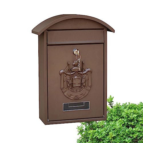 Onlynery Vertikale Briefkasten - Paketbox, Durchwurfbriefkasten, Sicherheitsbriefkästen Aus Metall Mit Großer Kapazität, Wetterbeständige Wandsammelboxen Mit Schloss Für Den Außenbereich Im Ha