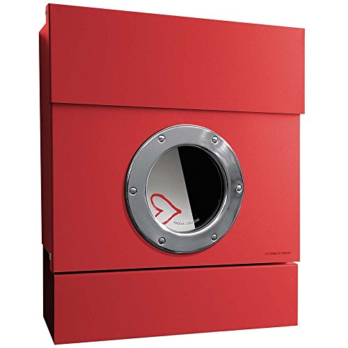 Radius Letterman 2 inkl. Zeitungsrolle rot Briefkasten 505r