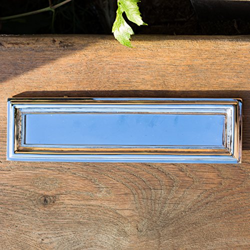 Antikas - Massiver Brief-Einwurf, sehr hochwertig, Briefschlitz für die Haustür - Messing vernickelt