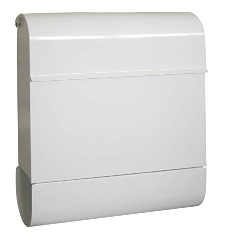 TrendLine Briefkasten Gong Zeitungsbox weiß 410 x 372 x 112 mm Einzelbriefkasten