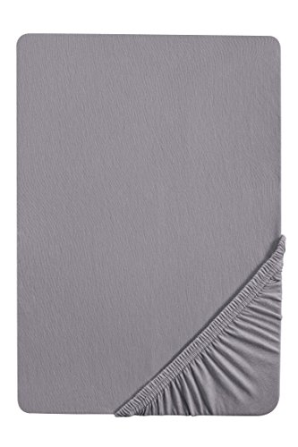 Castell Spannbetttuch, Baumwolle, silber/grau, 90 x 190 cm - 100 x 200 cm