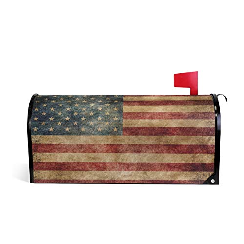 Wamika Abdeckung, Vintage Motiv amerikanische Flagge, magnetisch, Standardgröße, Makover Mailwrap Garten Home Decor