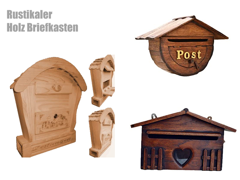 Zeitungsrolle für Briefkasten aus Holz Lärchenholz Made in Germany