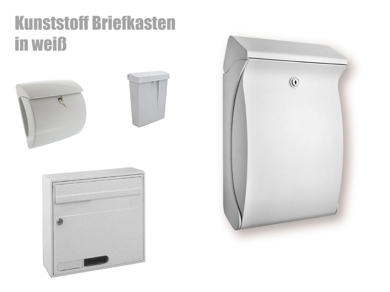 Briefkasten in weiß aus Kunststoff