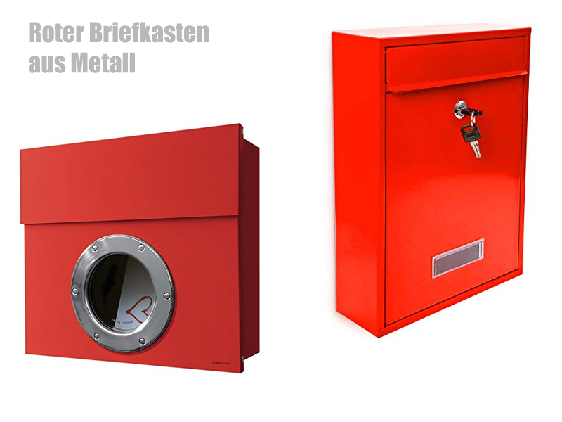 Briefkasten rot aus Metall