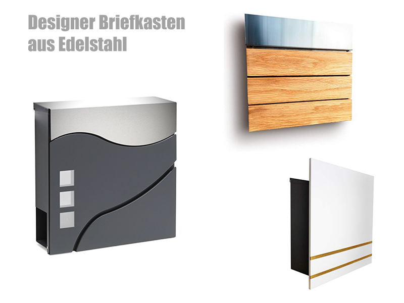 Designer Briefkasten Edelstahl Modell 334E mit Sichtfenster und Zeitungsfach ! 